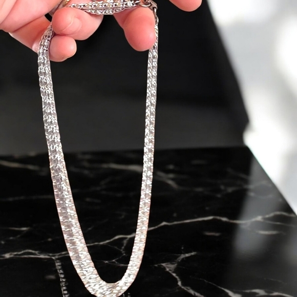 Vintage Stamped SARAH COVENTRY Multi-Strand Silver-Tone Chain Necklace - Picture 9 of 9